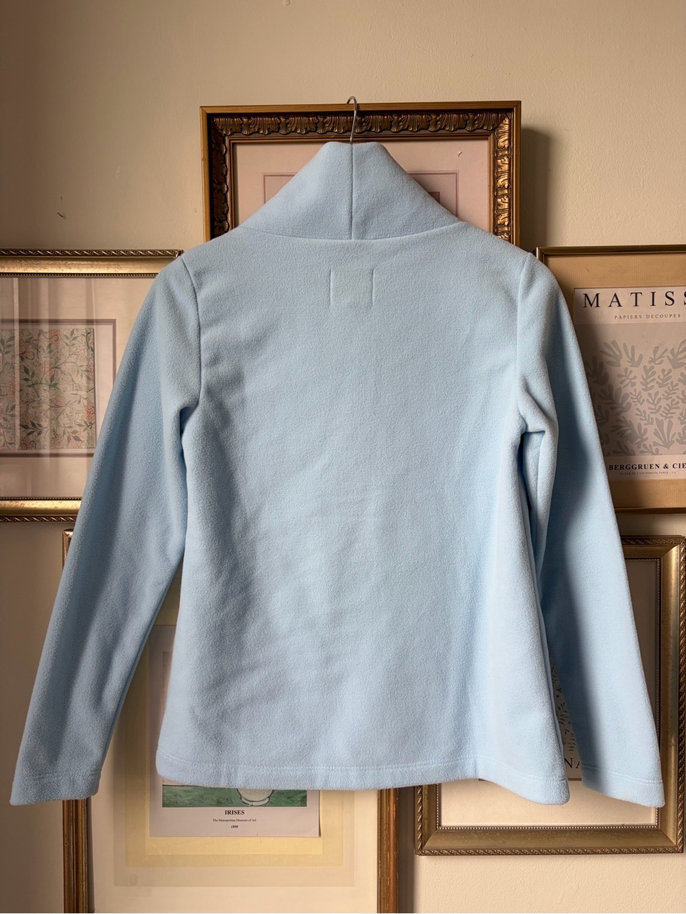NEW NWT Dudley Stephens Greenpoint Turtleneck in Terry Fleece Ice Blue Small - Picture 7 of 11